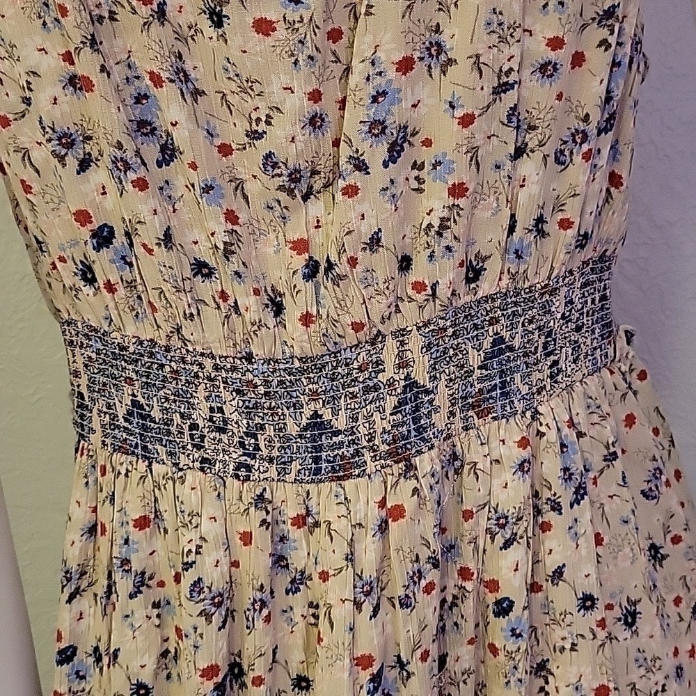 Vtg CATO Coquette Ditsy Floral V-Neck Bow Strap Boho Fairycore Dress - Picture 8 of 10